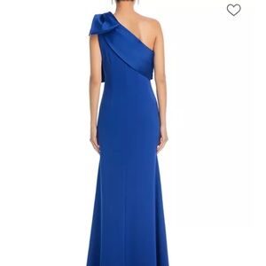 AQUA Satin Bow Maxi Gown